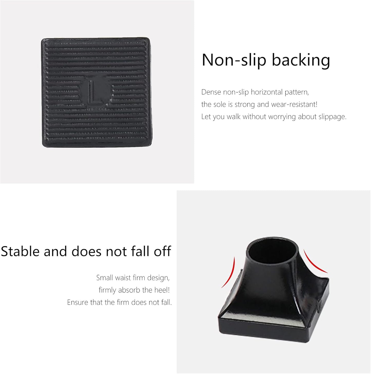 High Heel Protectors- Stoppers Repair Caps Covers for Walking on Grass and Uneven Road Cover Cups Perfect Wedding Outdoor Events (Square-black-10 Pairs) Square-black-10 Pairs -