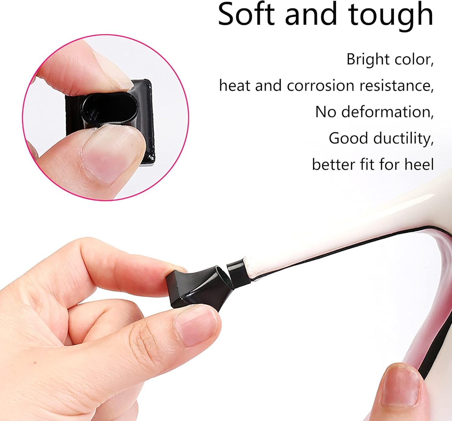 High Heel Protectors- Stoppers Repair Caps Covers for Walking on Grass and Uneven Road Cover Cups Perfect Wedding Outdoor Events (Square-black-10 Pairs) Square-black-10 Pairs -