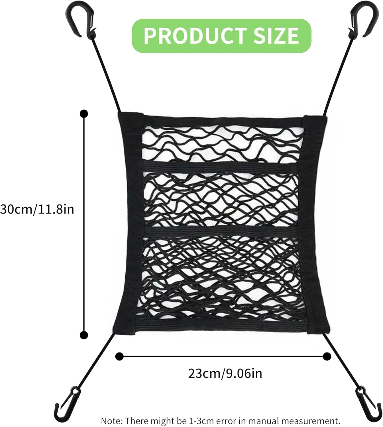 Dog Pet Net Barrier with Auto Safety Mesh Organizer Universal for Cars, SUVs -Easy Install,Car Divider & Storage Bag, Car Driving Safely Children Pets(Black-3 Layer) -