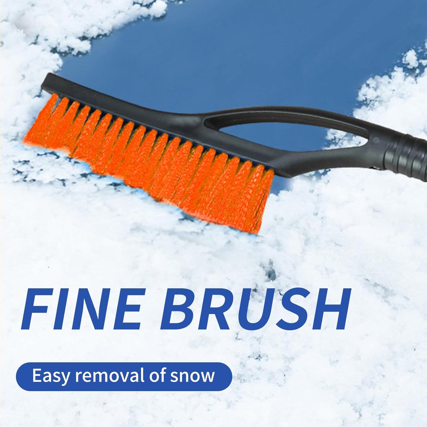 26.7" Snow Brush & Ice Scraper for Car Windshield, 2 in 1 with Squeegee, Detachable Removal Tool Comfortable Ergonomic Foam Grip Cars, Suvs, Trucks, RVs -