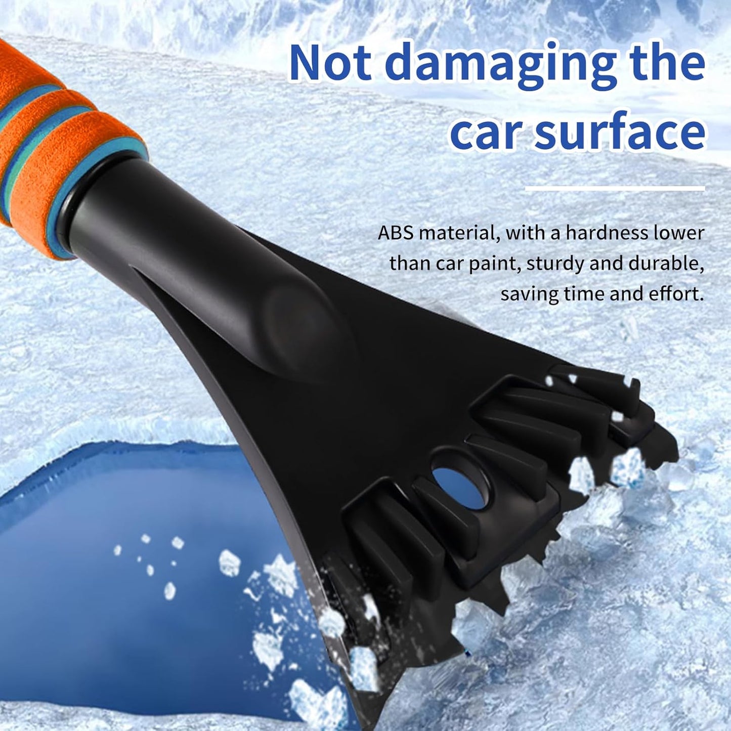 26.7" Snow Brush & Ice Scraper for Car Windshield, 2 in 1 with Squeegee, Detachable Removal Tool Comfortable Ergonomic Foam Grip Cars, Suvs, Trucks, RVs -