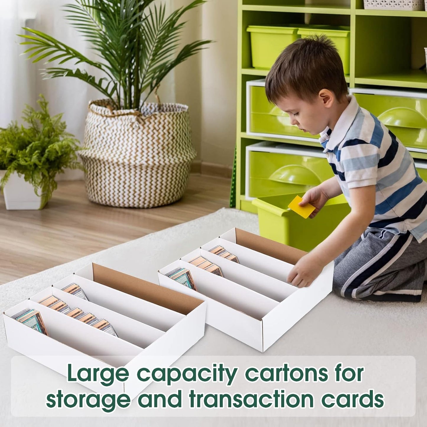 1 Pcs 3200 Count Sports Card Storage Boxes White Trading Box Collectible for Soccer Baseball Game -