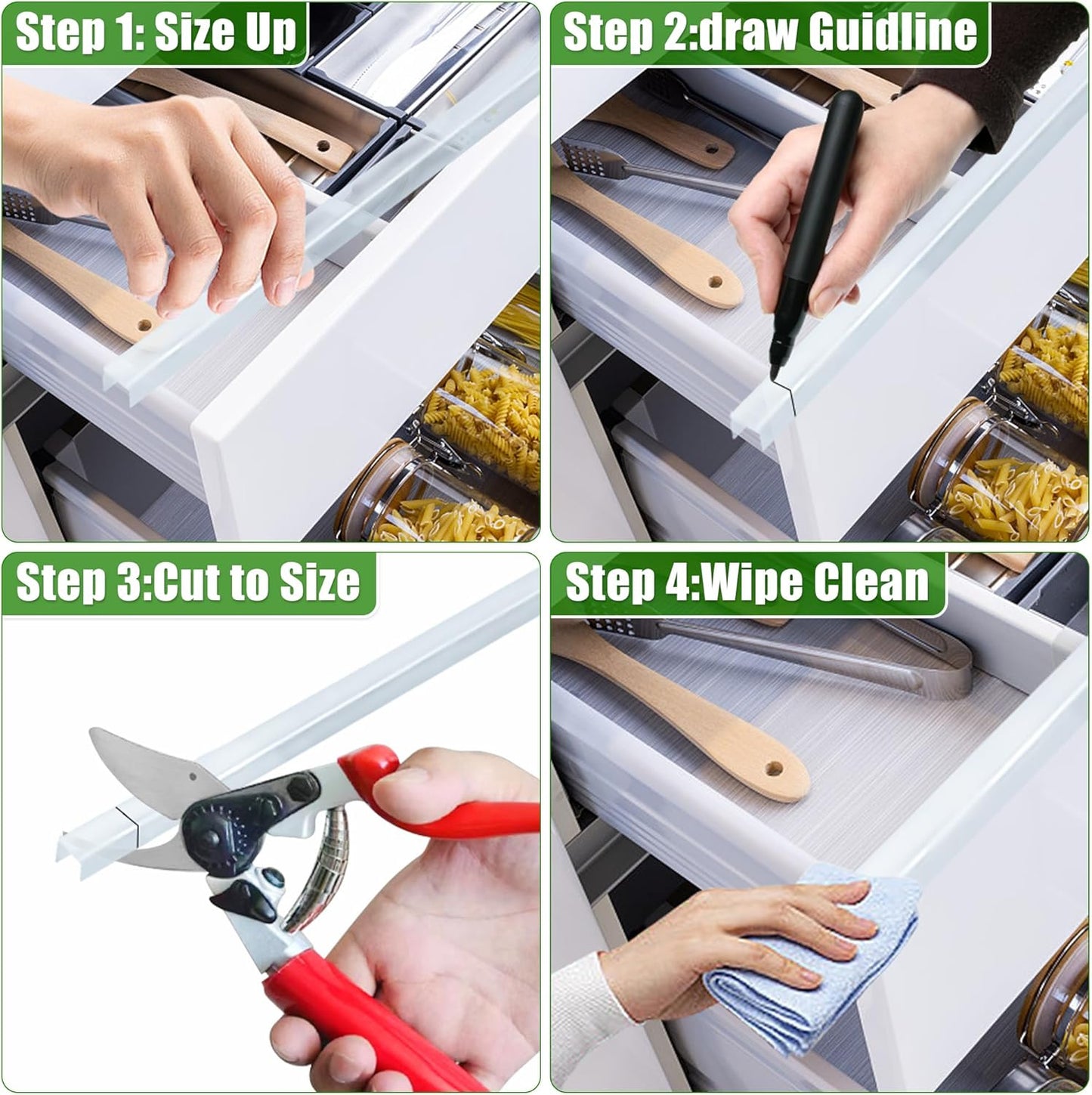 10 Pieces Plastic Edge Guard Protectors Slip on Cabinets Drawer Doors and Stool Chairs Edges Protector not Easily Damaged Broken,Transparent