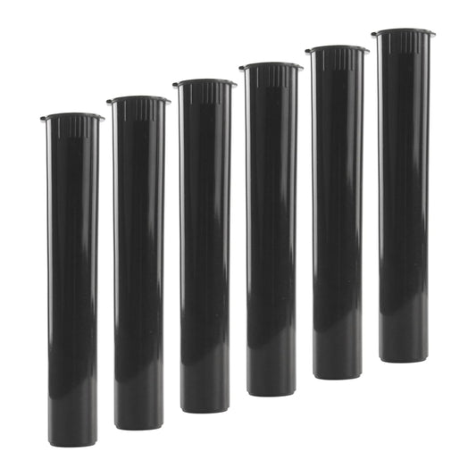 116mm 6pcs Waterproof Cigarette Storage Tubes Squeeze Bottles with Caps Airtight Sealing Plastic Container Protect Pre-Roll Cigarettes Cigarillos (Black)