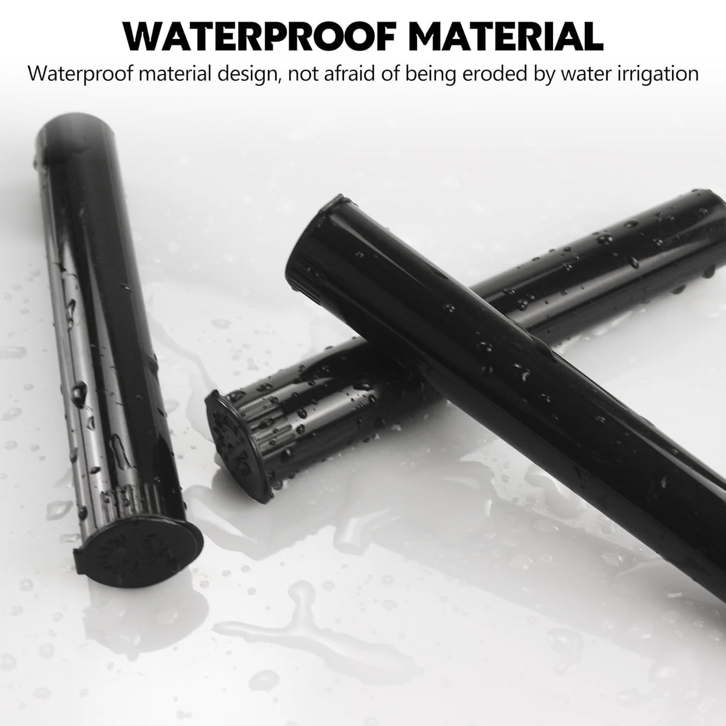 116mm 6pcs Waterproof Cigarette Storage Tubes Squeeze Bottles with Caps Airtight Sealing Plastic Container Protect Pre-Roll Cigarettes Cigarillos (Black)