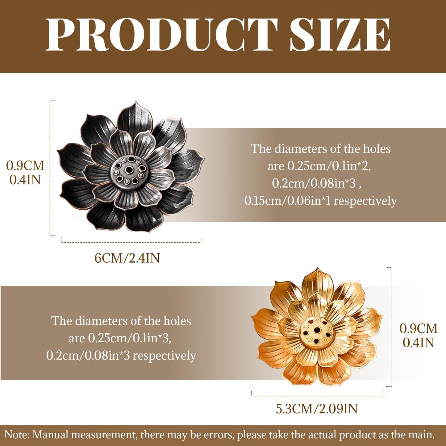 Lotus Incense Holder - Multi Porous Line Fragrance Base Ornament, Ash Catcher for Stick/Cone/Coil Incense, Home Décor Accessory(2 Pcs)