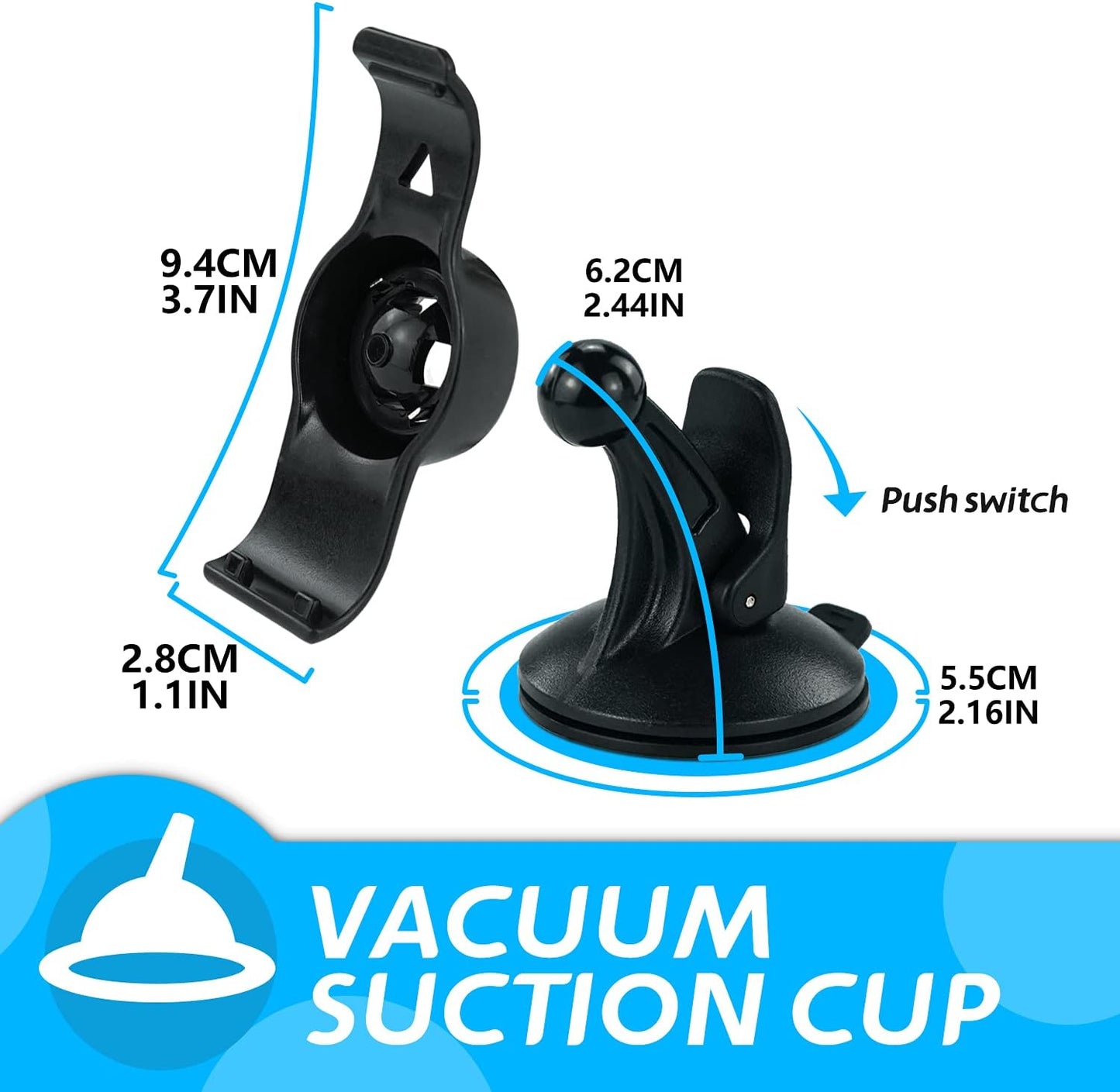 Car Windshield Suction Cup Mount Holder Cradle Compatible for Garmin Nuvi 50 50LM GPS (Compare to 010-11765-02) style 2
