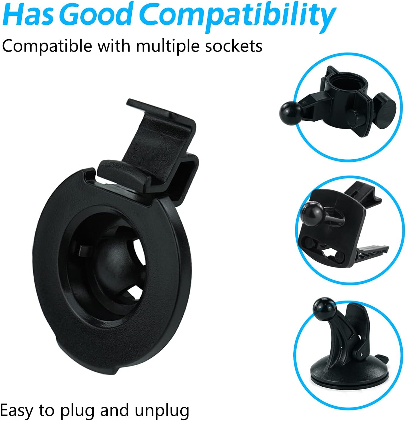 Replacement Holder Bracket Cradle Mount Compatible for Garmin Nuvi 52 42 42LM 44 44LM 52LM 54 55 65 2457LMT 2497LMT 2577LT 2597LM 2597LMT 2558LMTHD 2598LMTHD GPS style 1