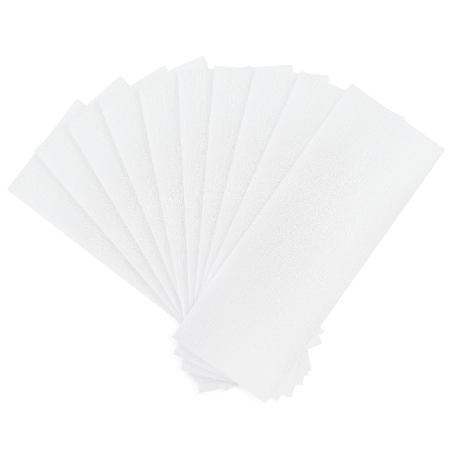 Disposable Portable Non-Woven Hair Removal Strips 1.3x4 Inches for Beauty Body Care, Beeswax Special White Paper（10 Pcs）