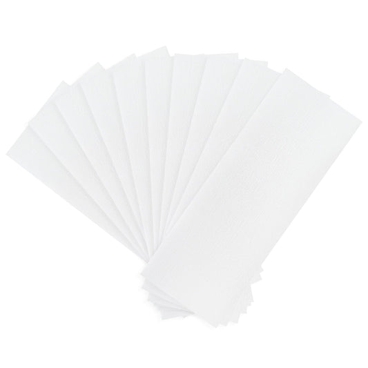 Disposable Portable Non-Woven Hair Removal Strips 1.3x4 Inches for Beauty Body Care, Beeswax Special White Paper（10 Pcs）