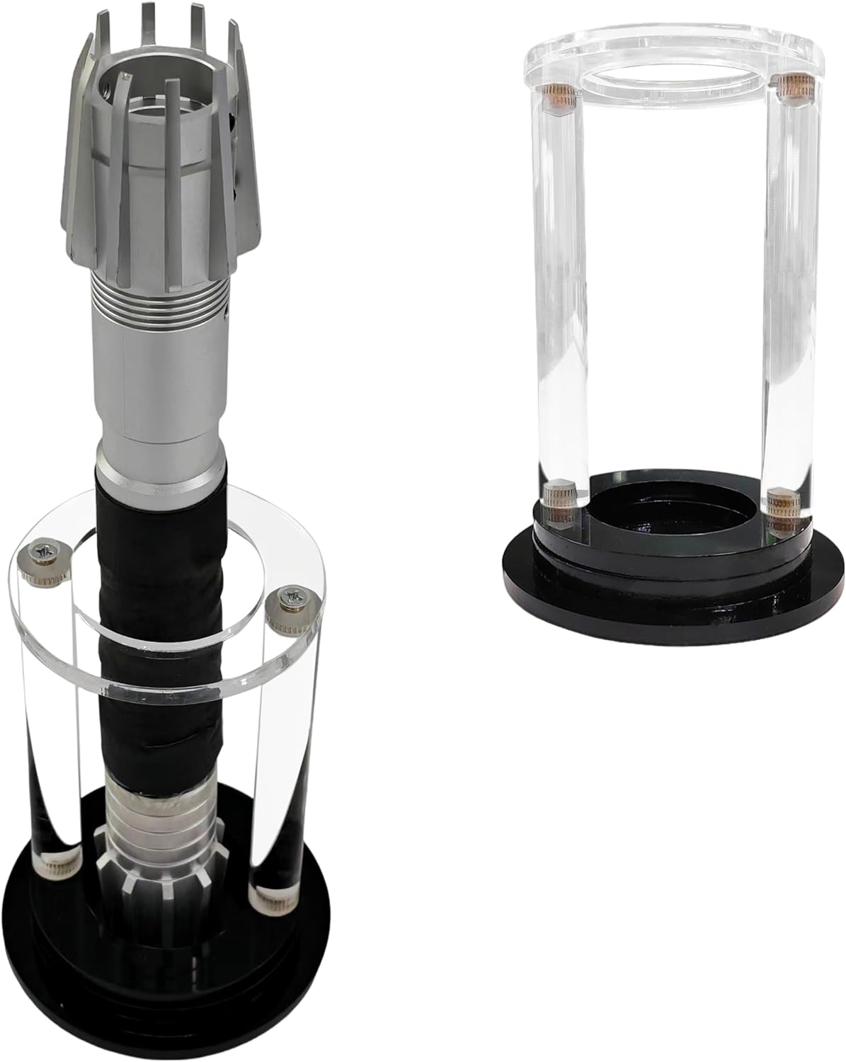 Lightsaber hilt stand, desktop display acrylic lightsaber stand,Suitable for lightsabers with a diameter of less than 2 inches