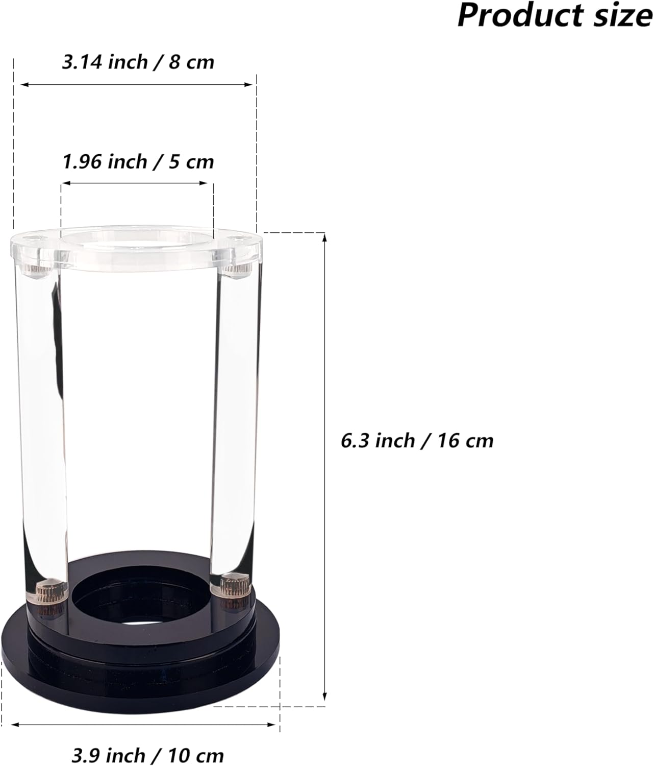 Lightsaber hilt stand, desktop display acrylic lightsaber stand,Suitable for lightsabers with a diameter of less than 2 inches