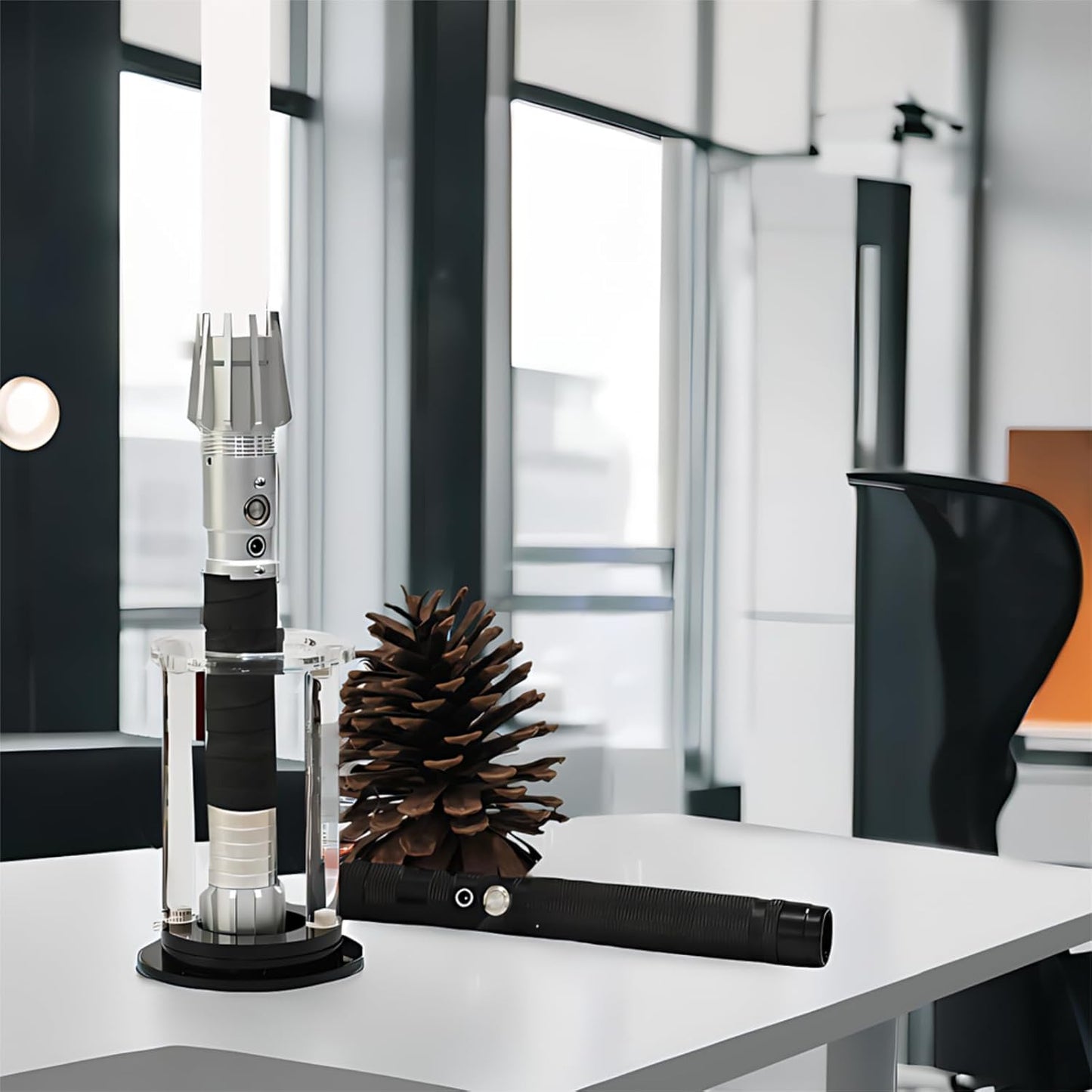 Lightsaber hilt stand, desktop display acrylic lightsaber stand,Suitable for lightsabers with a diameter of less than 2 inches