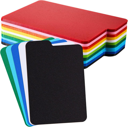 Card Dividers PP Trading Page Playing Separator for Office and Sports Gathering Storage Supplies, 2.6 x 3.8 Inch, 10 Colors(Multicolor,50 Pcs) ['White', 'Red', 'Dark Red', 'Yellow', 'Blue', Blue',