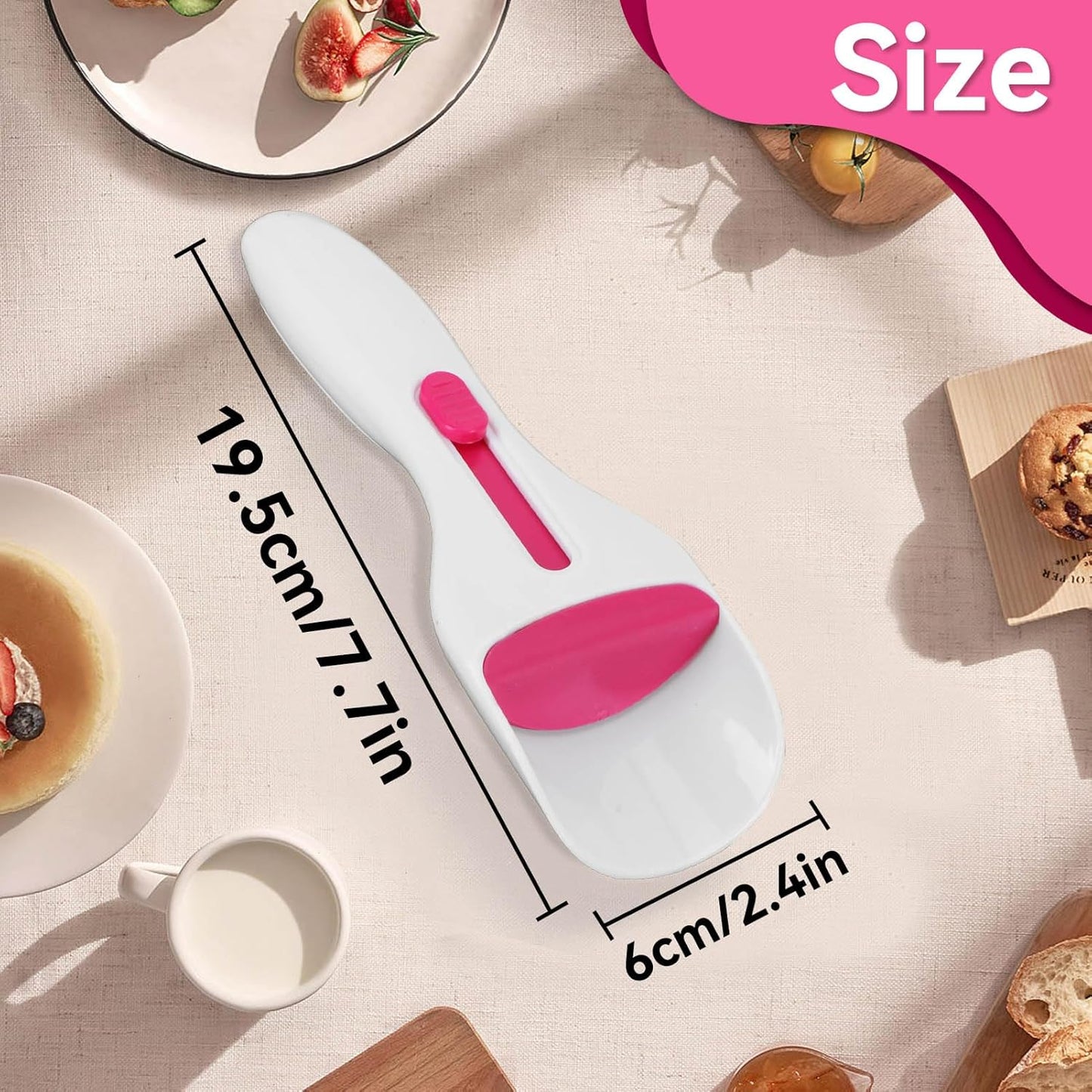 Cupcake Batter Scoop, Scoop Dispenser Sliding Button Baking Cake Dispensing Spoon for Baking, Pastry & Decorating