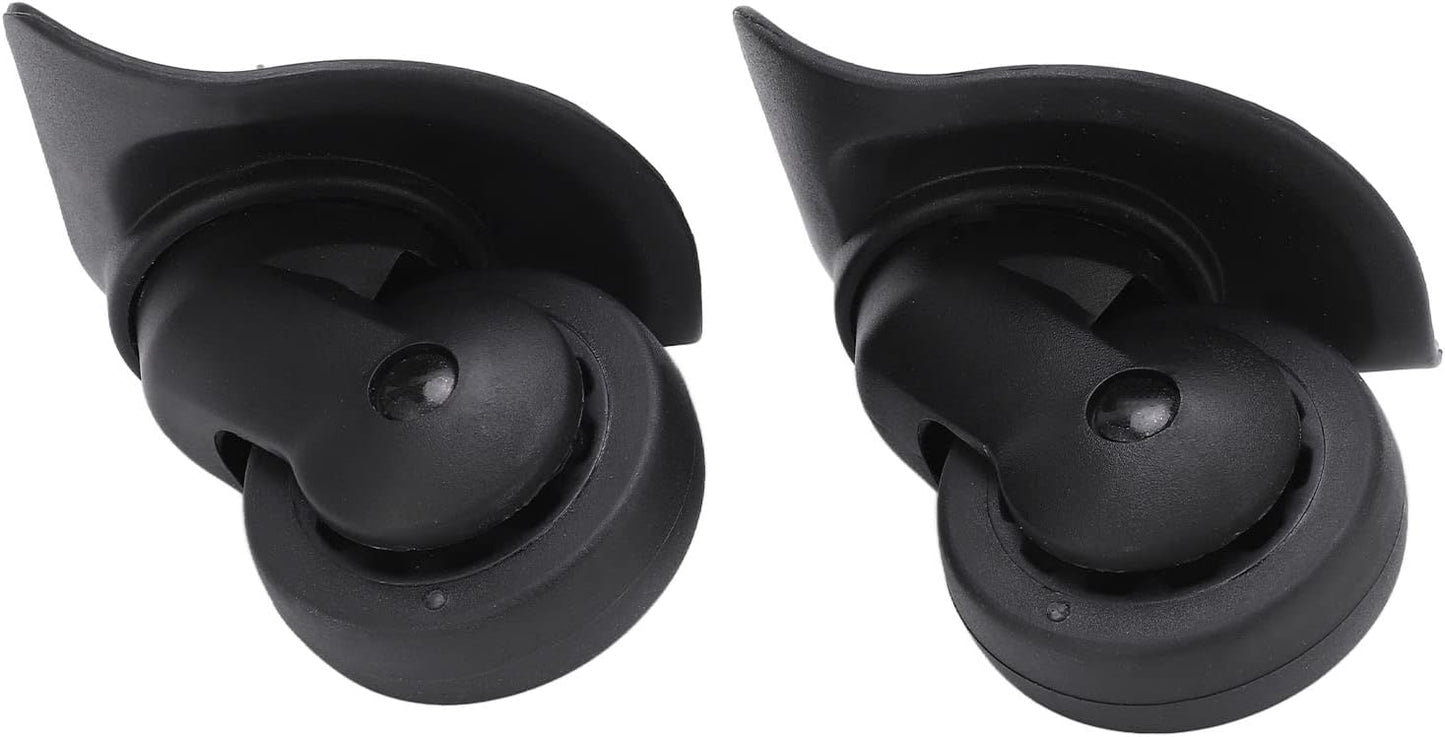 1 Pair Luggage Suitcase Wheels, Universal Replacement Wheels for Mute Swivel Casters Black