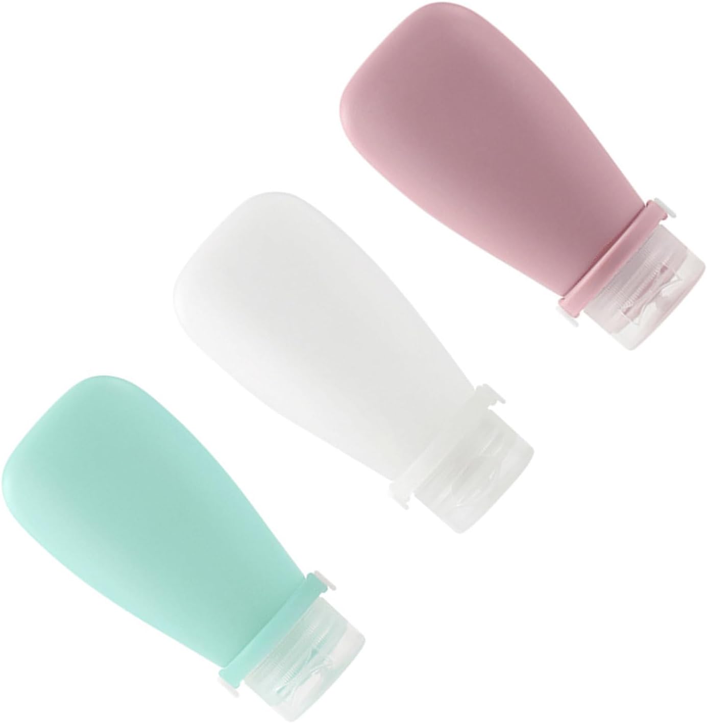 Travel Bottles for Toiletries, 3 Pack Silicone Leak Proof Squeeze Bottle Refillable Containers Set