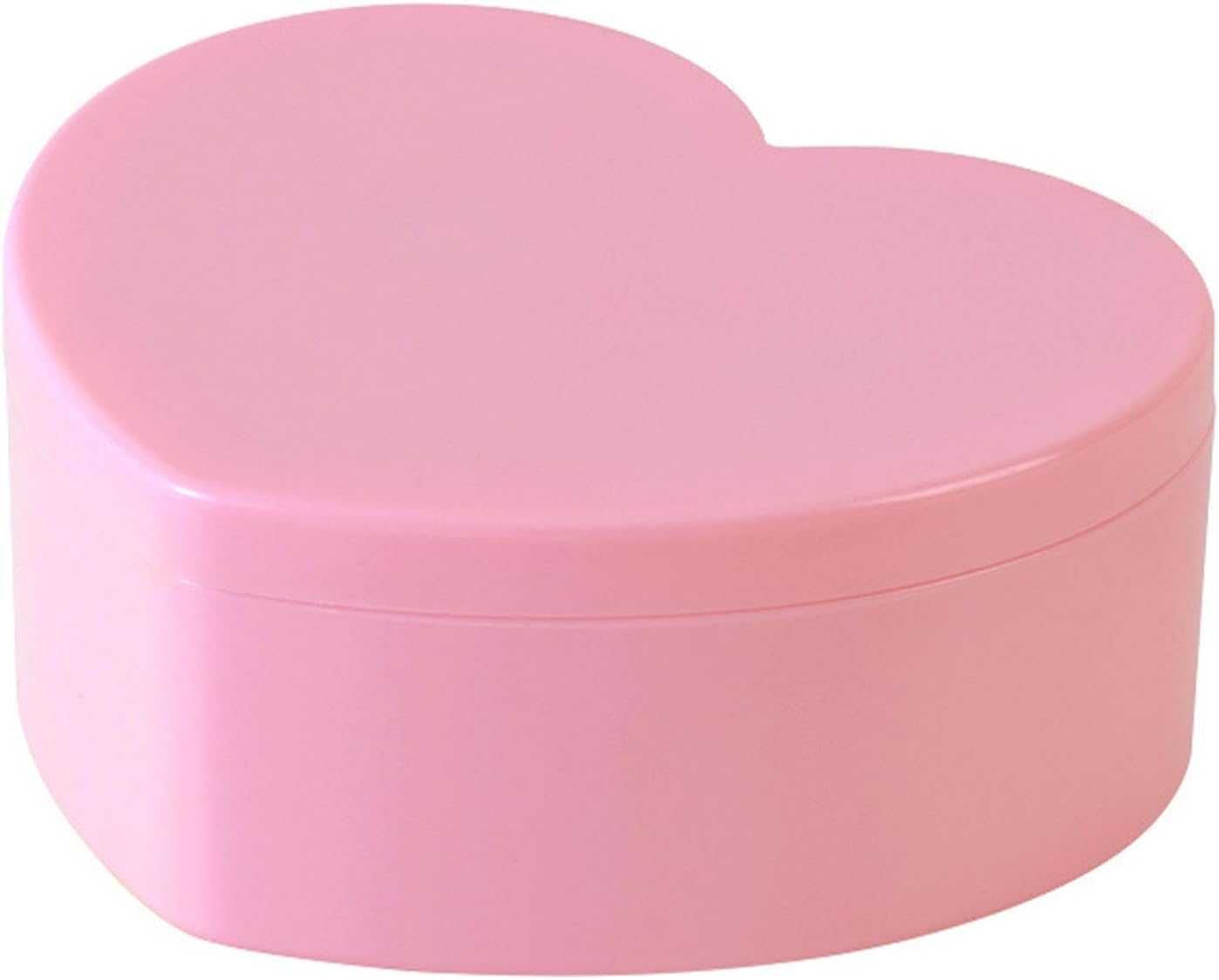 Girls Jewelry Box, 2 Layer Holder Organizer Heart Shape Portable Case with Mirror Travel for Earrings Rings Necklaces