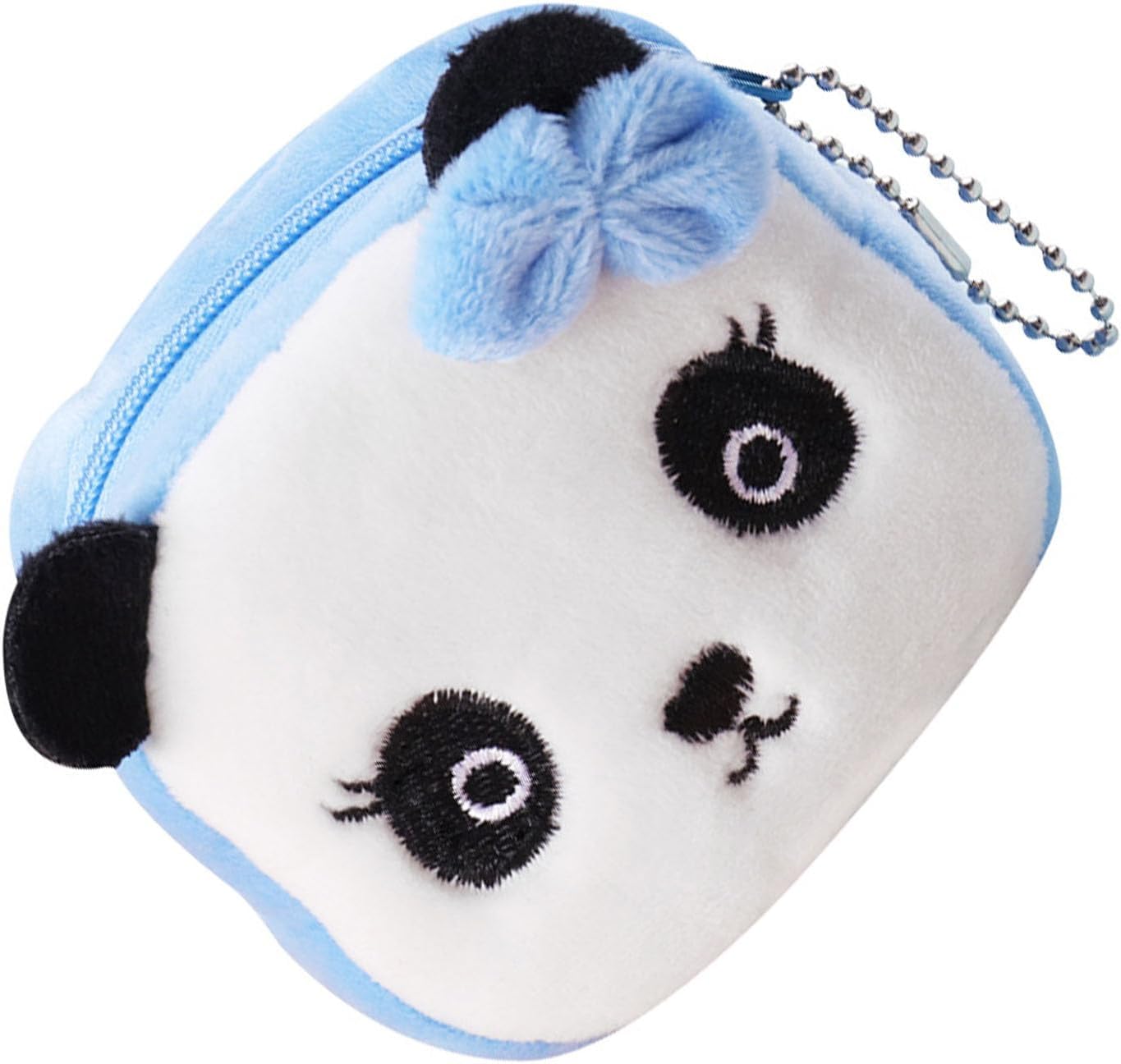 2Pcs Kawaii Animal Wallet, Cartoon Panda Specie Purses Plush Purse Wallet Small Accessories for Girls Handbag