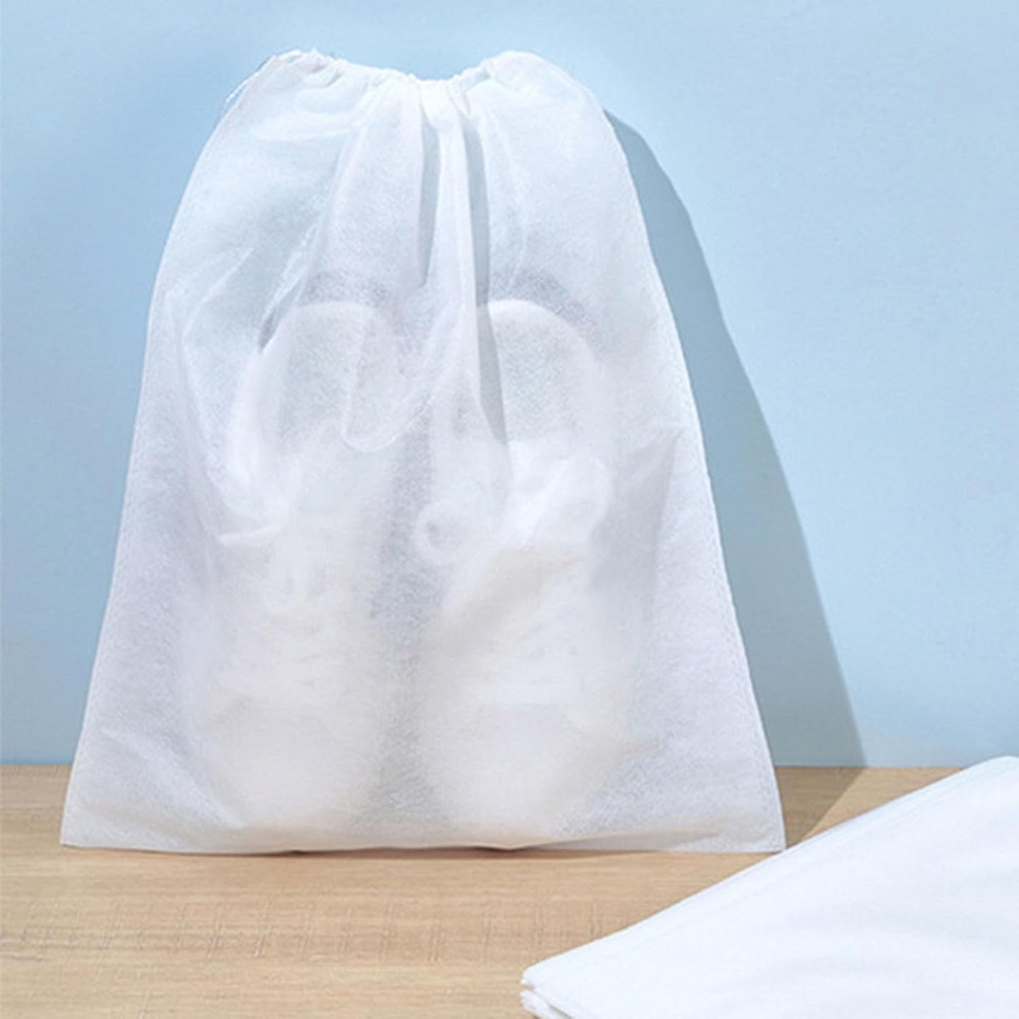 Clear Shoe Bag, Shoes Drawstring Bag Storage Protector Travel Covers for Packing(Middle)