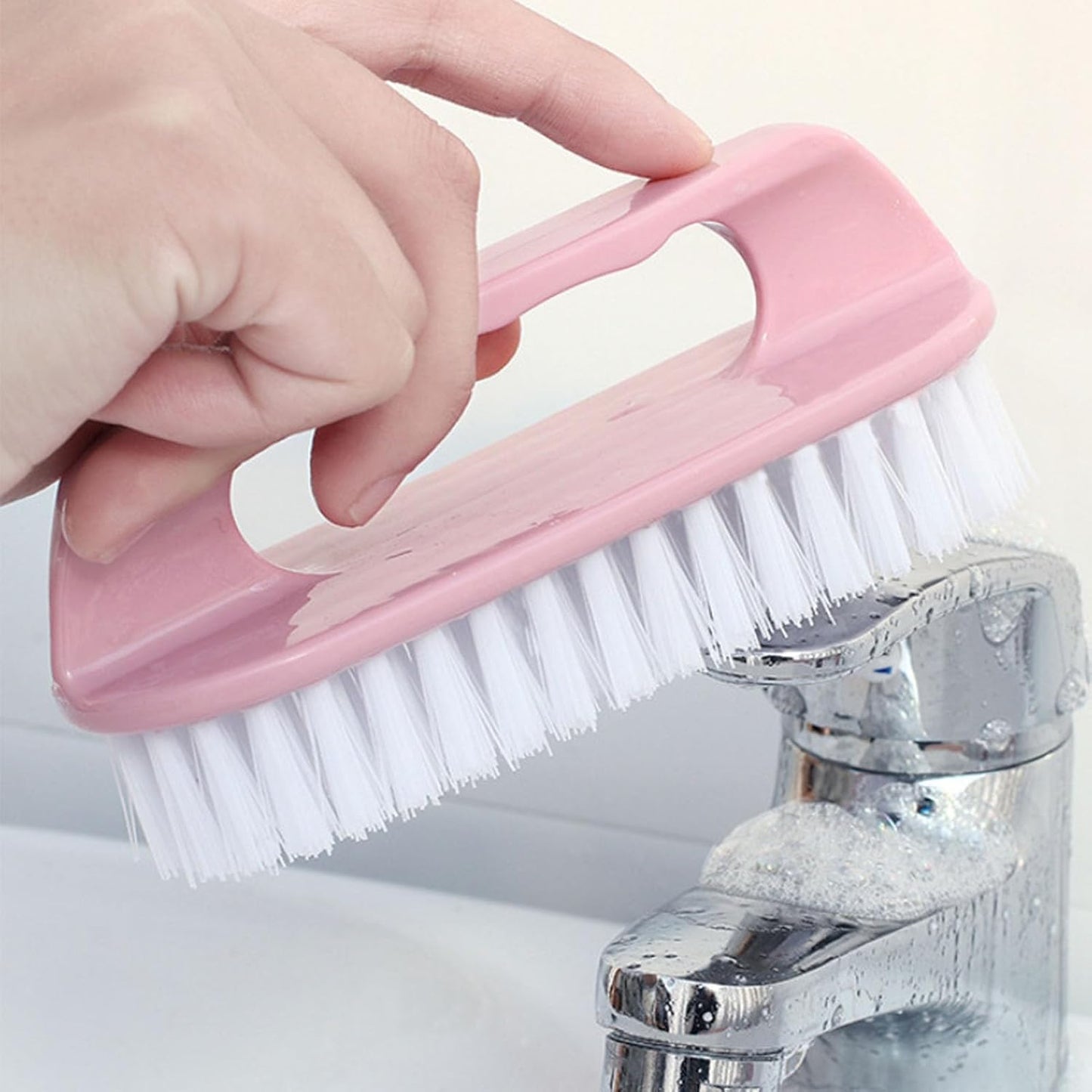 Scrub Brush, 2 Pack Soft Bristle Brush Laundry Shoes Scrubbing Household Cleaning Brushes Small for Bathroom