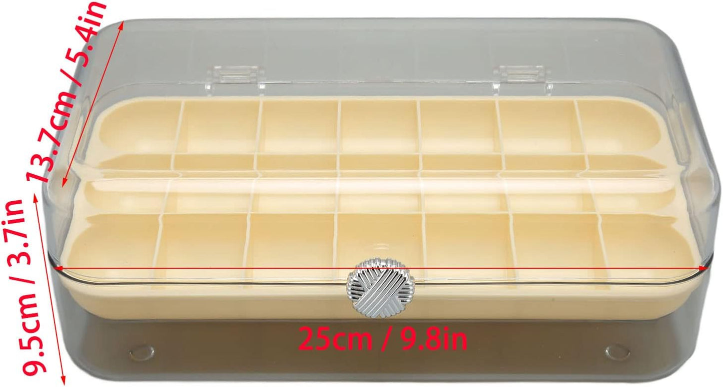 Jewelry Box, Large Storage Case Clear Organizer Earring Display Bracelet Holder for Girls Women(Clear)