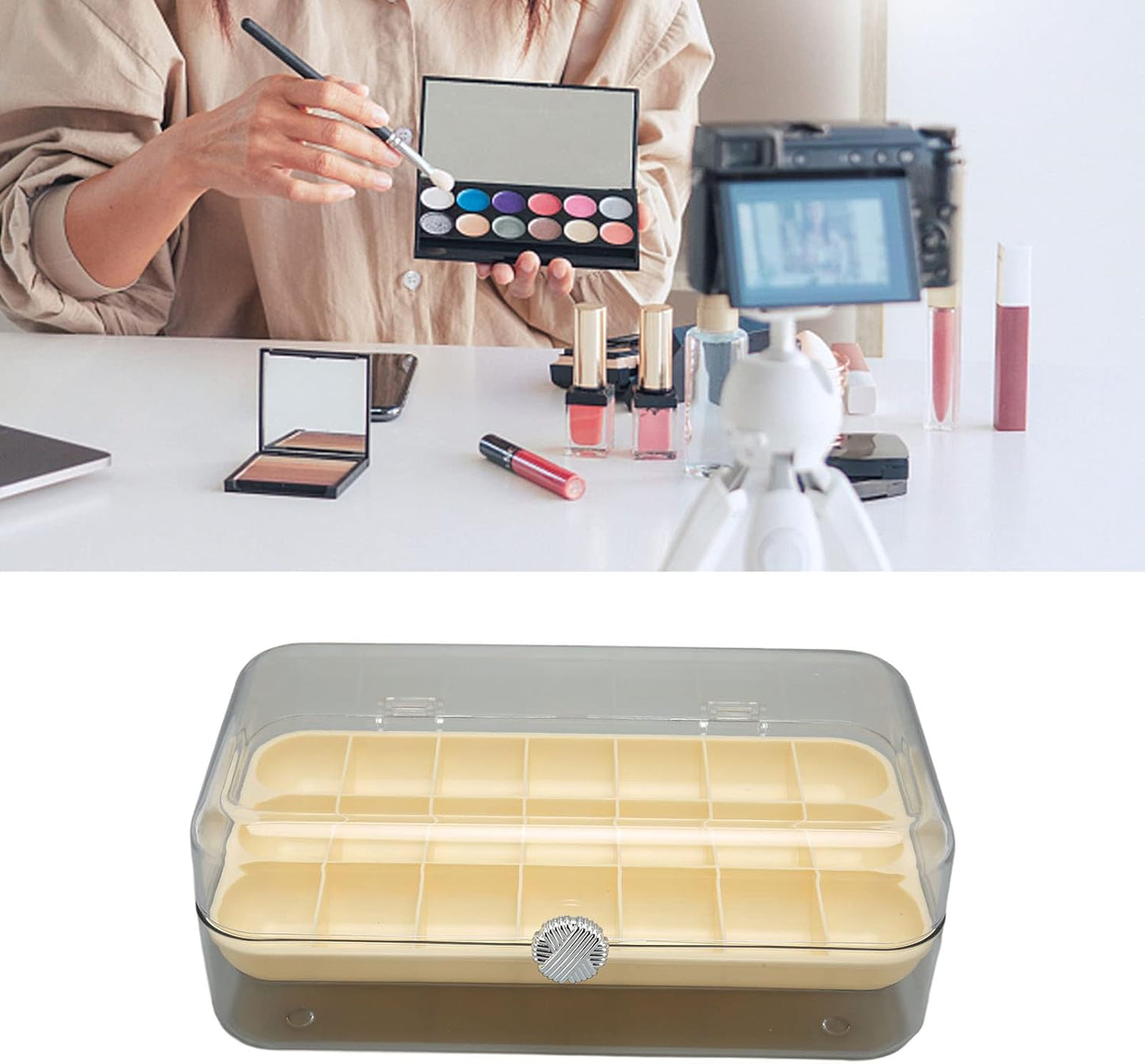 Jewelry Box, Large Storage Case Clear Organizer Earring Display Bracelet Holder for Girls Women(Clear)