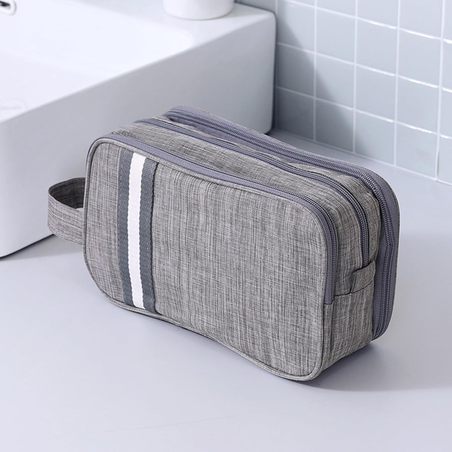 Travel Toiletry Bag, Organizer Mens Bag Dopp Kit Bathroom Shaving Portable Makeup Bags for Accessories(25*10*14cm)