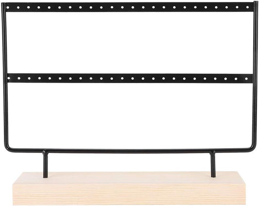 Earring Holder Organizer, Jewelry Stand Necklace and Earrings Display Accessory Storage Organizer Stud Organizer(Black)
