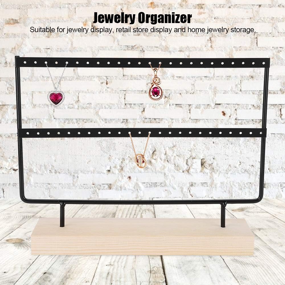 Earring Holder Organizer, Jewelry Stand Necklace and Earrings Display Accessory Storage Organizer Stud Organizer(Black)