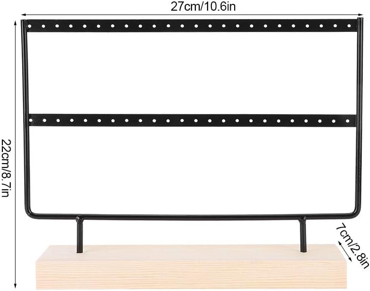 Earring Holder Organizer, Jewelry Stand Necklace and Earrings Display Accessory Storage Organizer Stud Organizer(Black)
