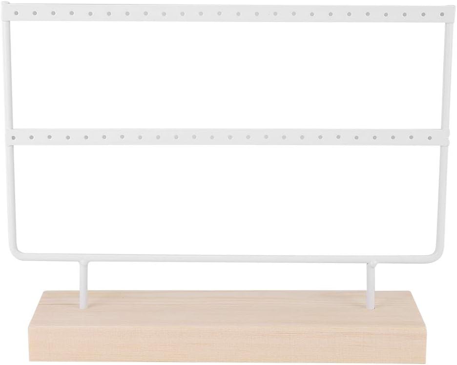 Earring Holder Organizer, Jewelry Stand Necklace and Earrings Display Accessory Storage Organizer Stud Organizer(White)