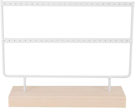 Earring Holder Organizer, Jewelry Stand Necklace and Earrings Display Accessory Storage Organizer Stud Organizer(White)