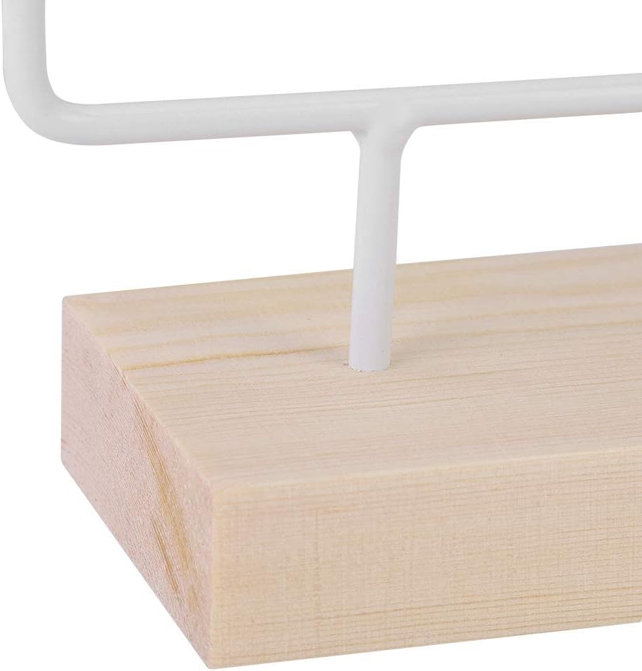 Earring Holder Organizer, Jewelry Stand Necklace and Earrings Display Accessory Storage Organizer Stud Organizer(White)