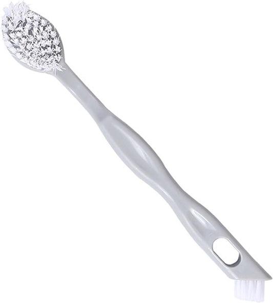 Sneaker Cleaner Brush, Multi Functional Shoe Brush Double Sided Washing Plastic Scrub for Stains (grey)