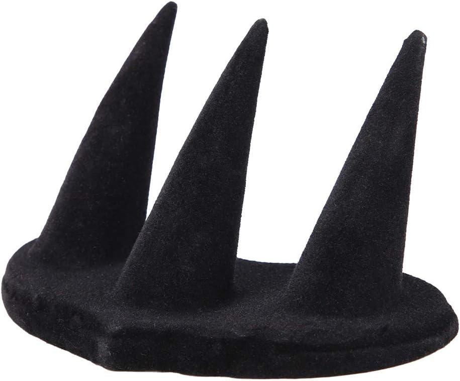 Finger Ring Stand, Black Velvet Display Stand