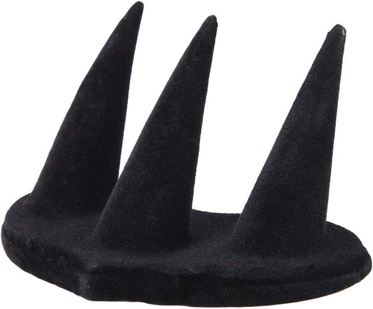 Finger Ring Stand, Black Velvet Display Stand