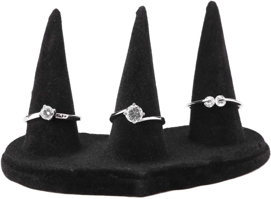 Finger Ring Stand, Black Velvet Display Stand