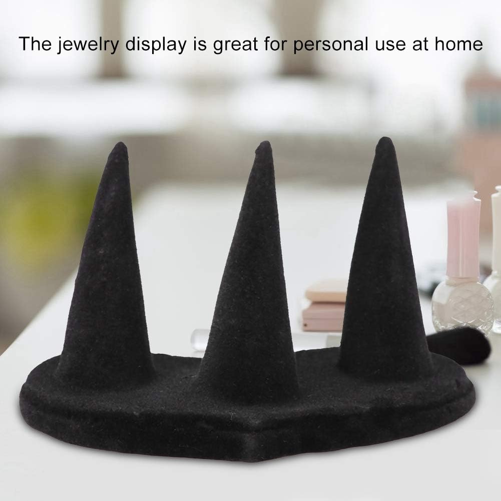 Finger Ring Stand, Black Velvet Display Stand