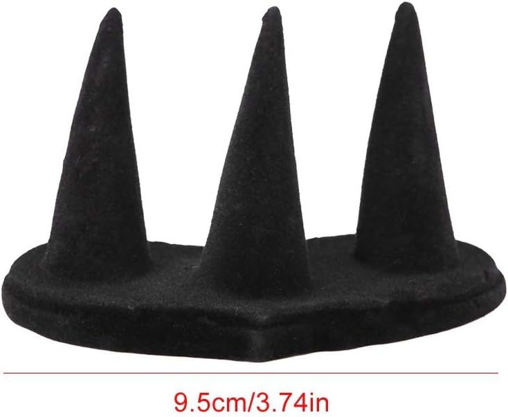 Finger Ring Stand, Black Velvet Display Stand
