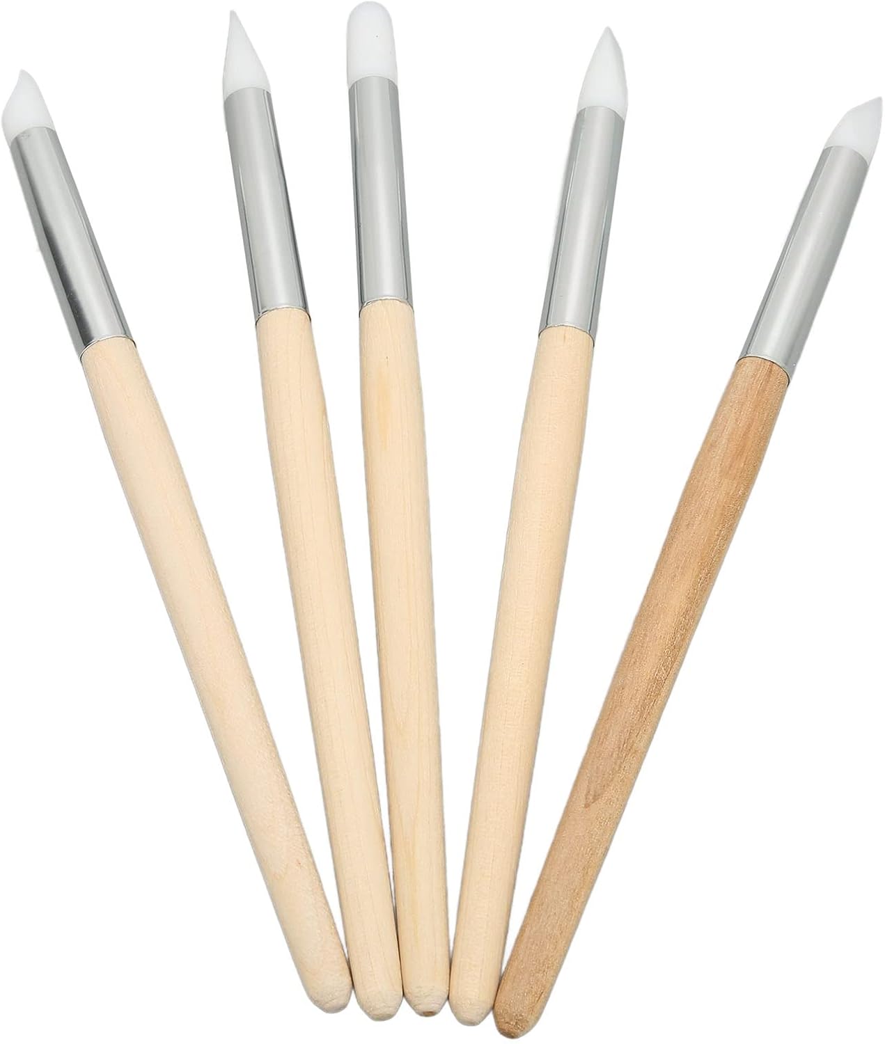 Watch Brush Set, 5Pcs Wristwatch Movement Small Part Cleaning Tool Set Wood Handle Soft Brushes for Watchmakers