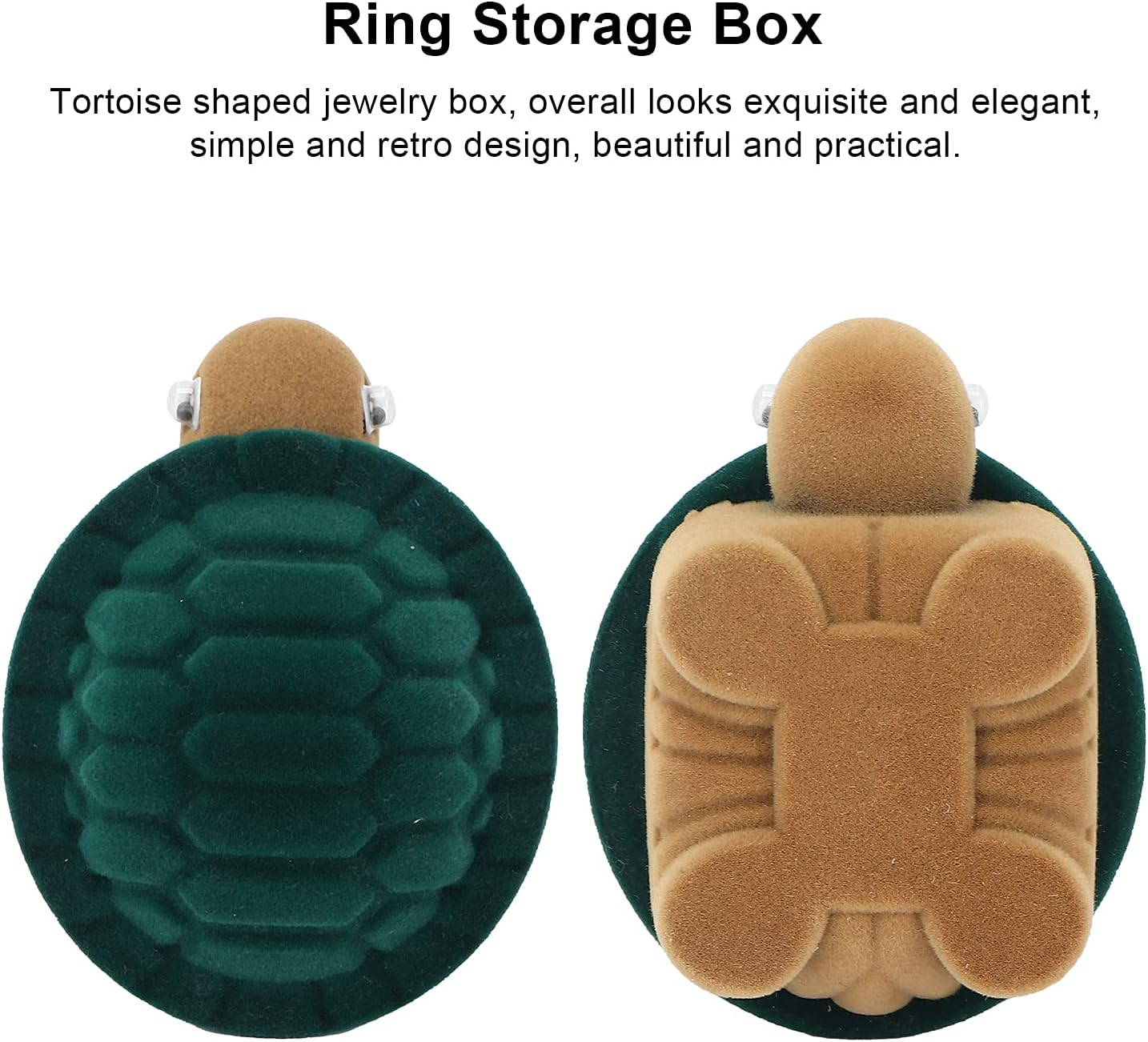 Portable Jewelry Box Organizer, Cute Cartoon Animal Wedding Ring Small Protector Case Soft Storage for Women