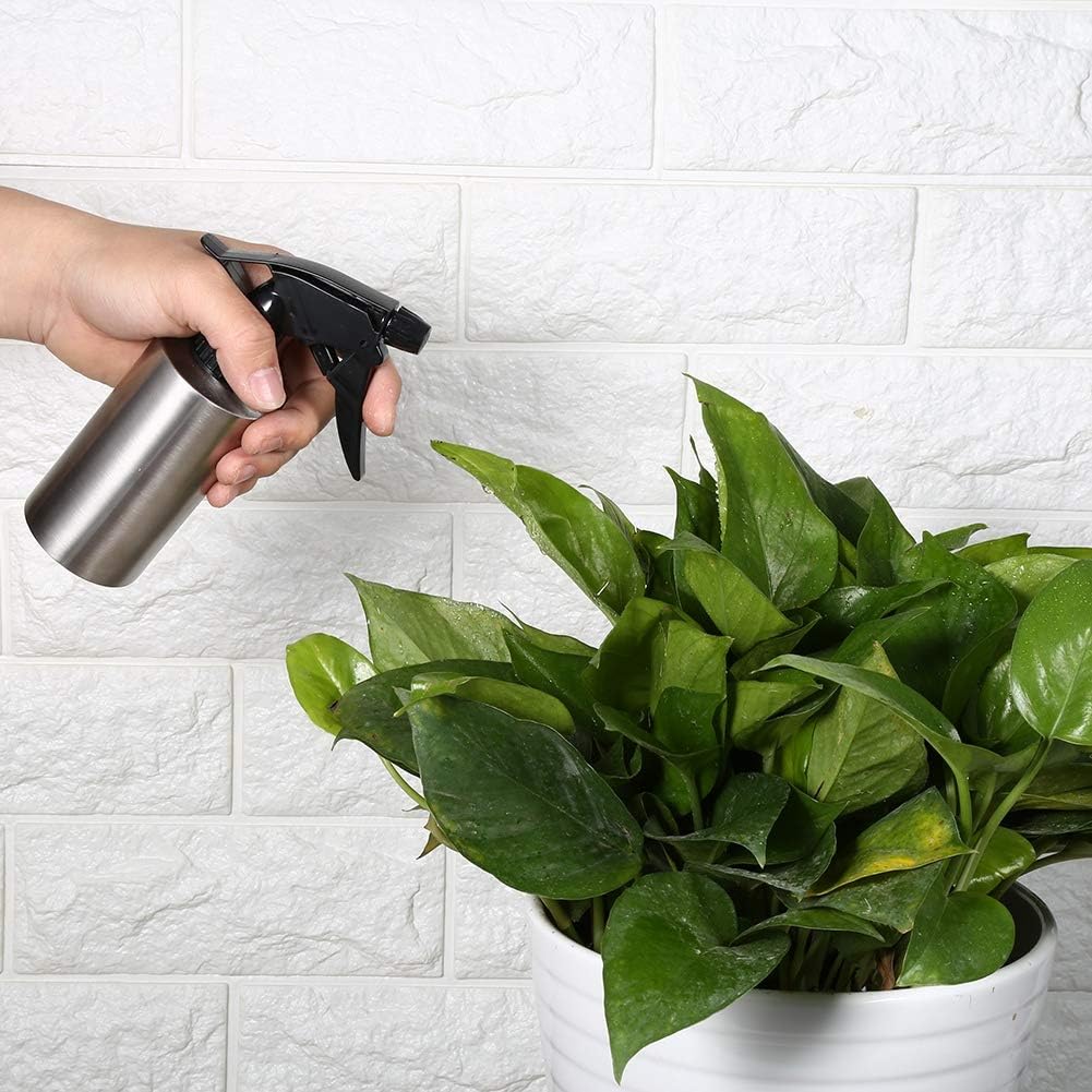 Stainless Steel Spray Bottle,Fine Mist Sprayer Empty Refillable Container for Kitchen Bathroom or Plants Water Sprayer(350ML) multi
