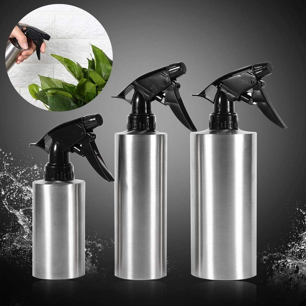 Stainless Steel Spray Bottle,Fine Mist Sprayer Empty Refillable Container for Kitchen Bathroom or Plants Water Sprayer(350ML) multi