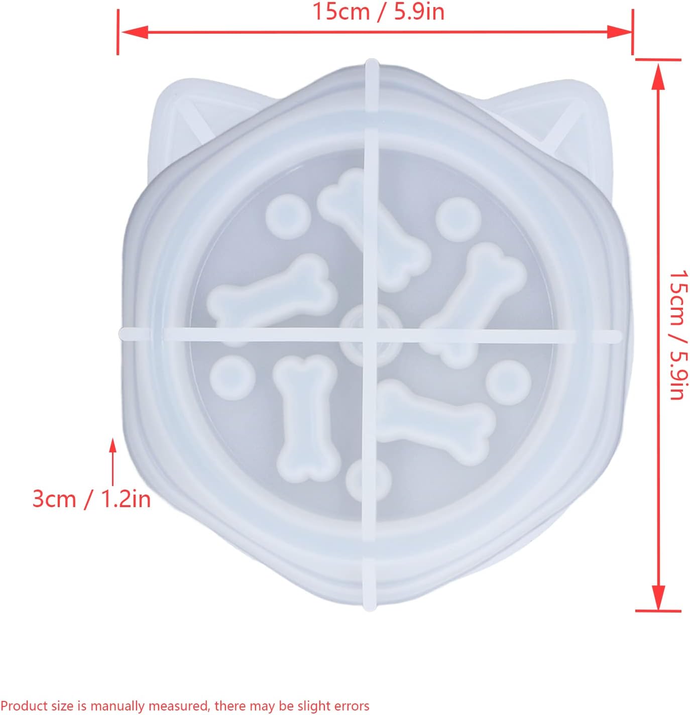 Epoxy Resin Mold, Silicone Dog Bowl Molds Slow Feeder Food Bowls Water Plate Mould for Small Medium Dogs Cats Puppy(cat)