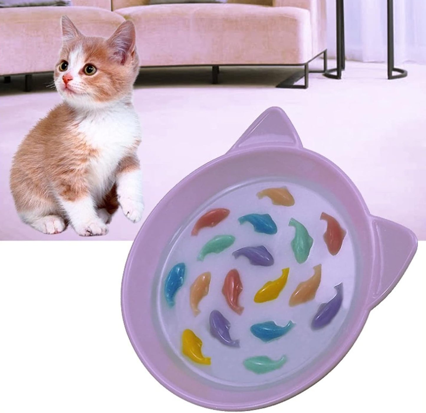 Epoxy Resin Mold, Silicone Dog Bowl Molds Slow Feeder Food Bowls Water Plate Mould for Small Medium Dogs Cats Puppy(cat)