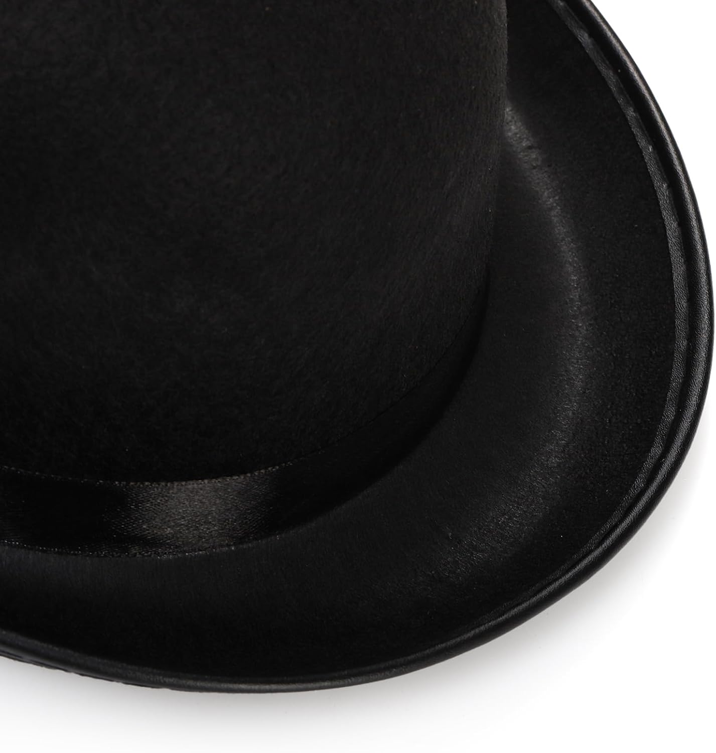 3 Pack Bowler Hat, 23" C Black Derby Felt Bolivian Costume Hat Accessories, Victorian Dress Up for Men and Women, Adults