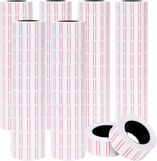 30000 Pcs Price Gun Labels Paper, 60 Rolls Pricemarker Label Stickers Fit Most of Tag Machines(Mx-5500, M5500, HG979), Sticker for Office Retail Shop Organization Marking, White