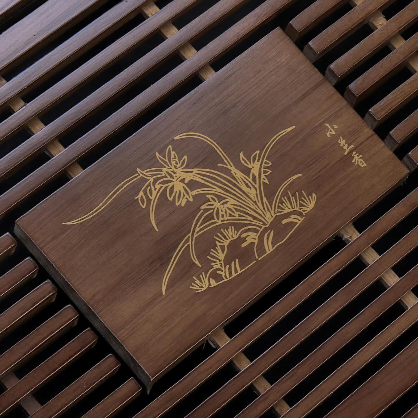 Wooden Tea Tray, 17 Inch Chinese Kung Fu Gongfu Table with Water Storage Box, Household Filter Serving Tray Gift Set for Home, Office, Bar