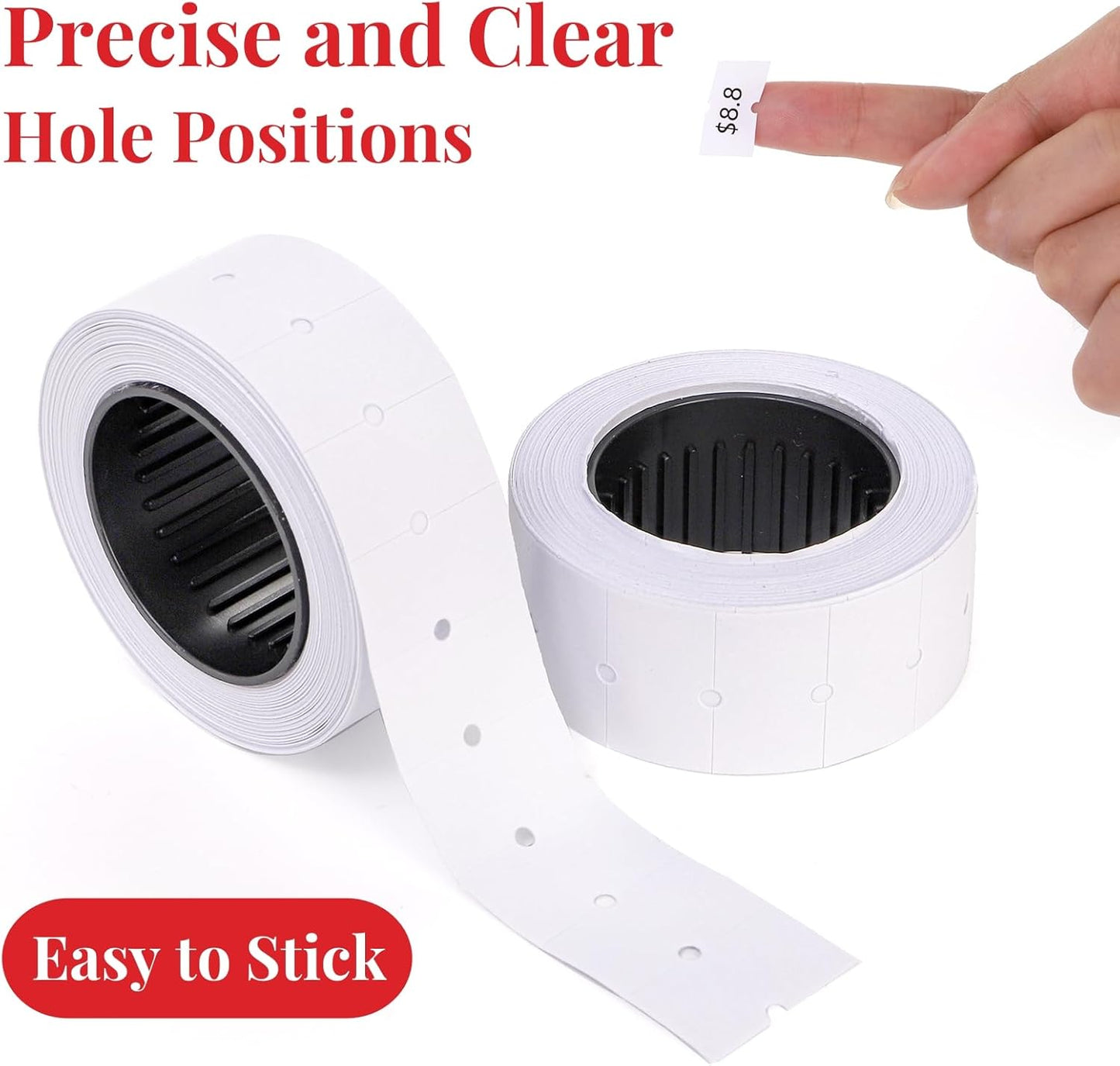 60 Rolls 30000 Price Gun Labels, Super Sticky Marker Stickers for Most Single Roll Labeller(Mx-5500, M5500, HG979), Making Labels Office Retail Shops Organization Making, White